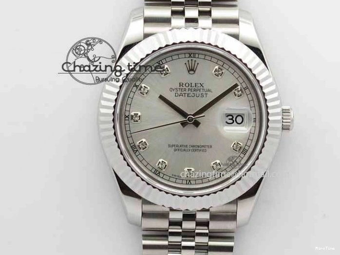 MiroTime 0326 DateJust II 41mm BP Maker Best Edition Silver Diamonds Dial On New Version Jubilee Bracelet A Reliable 3623